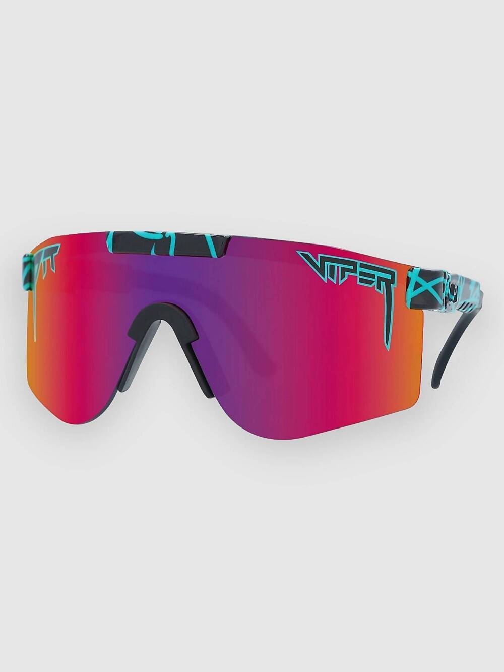 NEW PIT VIPER men's double wide polarized sunglasses in the voltage/purple